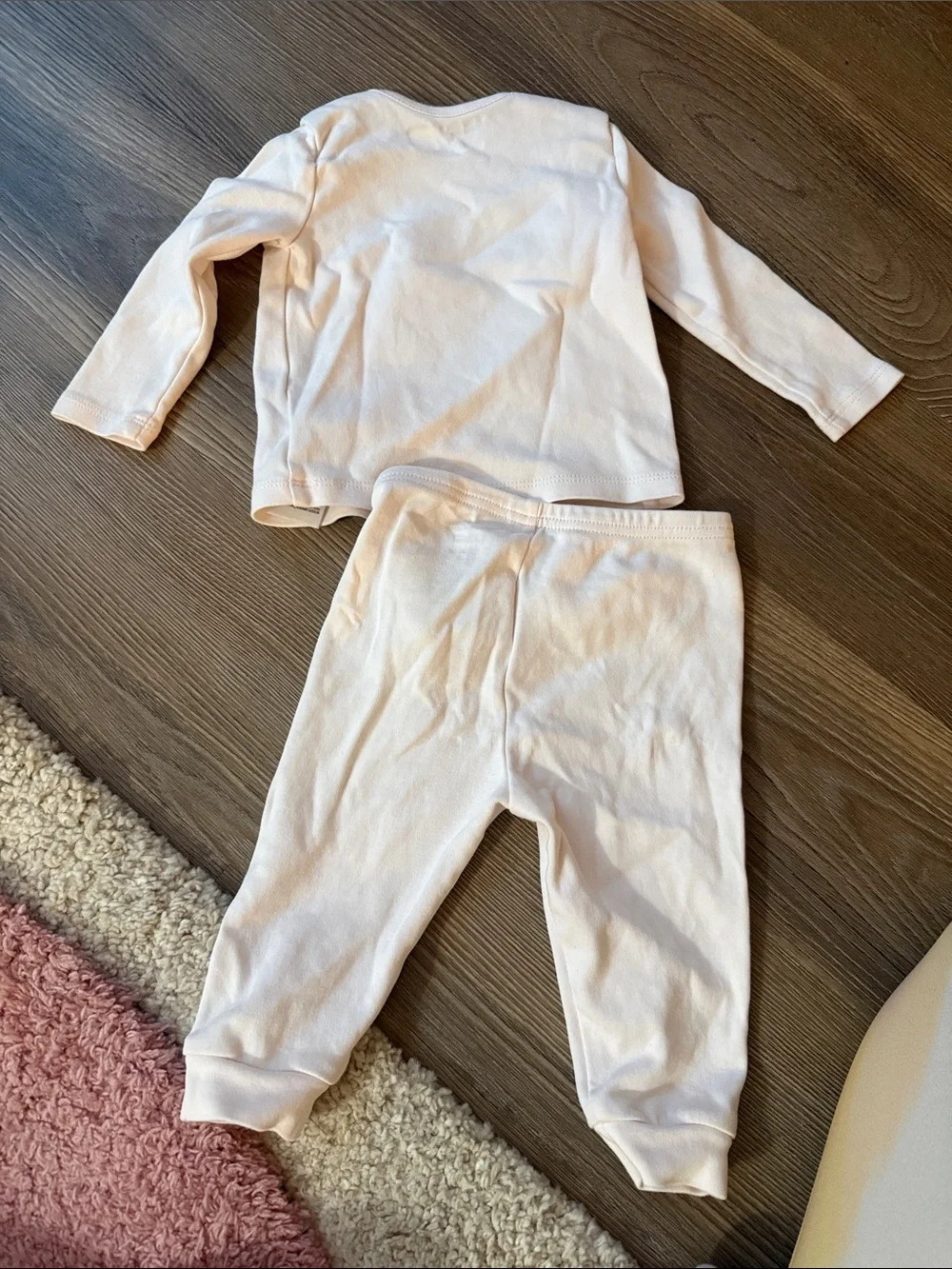 Ralph lauren baby pink long sleeves pants pajama set - 6m